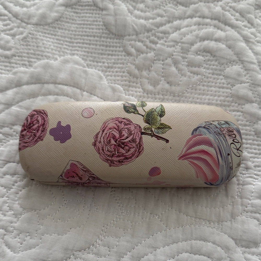 Floral Print Eyeglass Case